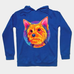 Psychedelic Rainbow Yorkshire Terrier Yorkie Dog Hoodie